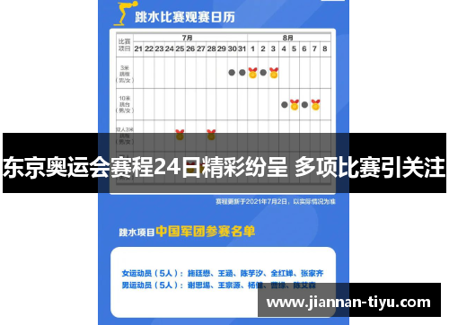 东京奥运会赛程24日精彩纷呈 多项比赛引关注